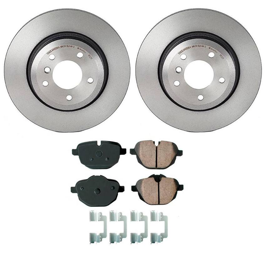 BMW Disc Brake Pad and Rotor Kit - Rear (324mm) (Ceramic) (EURO) 34216885452 - Akebono Euro Ultra-Premium 4122255KIT